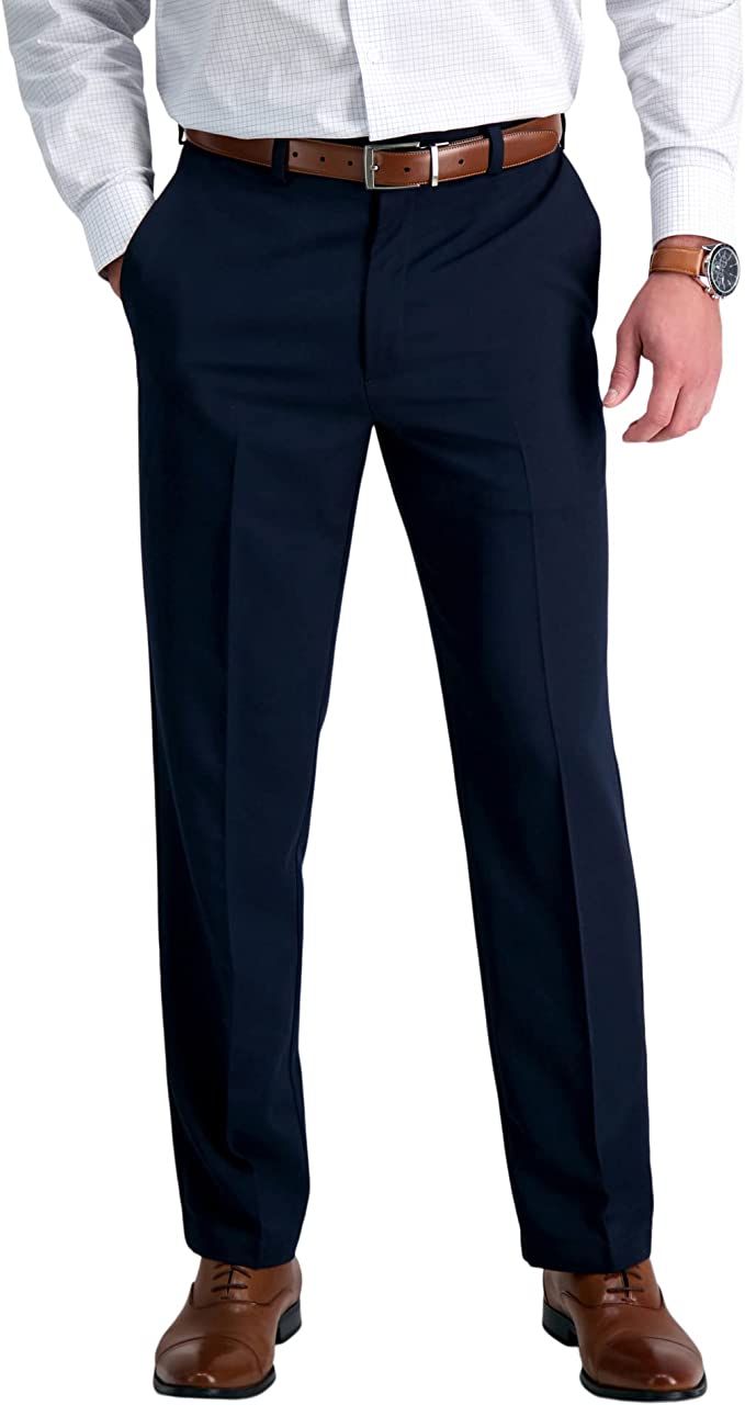 Classic Navy Straight Fit Trousers